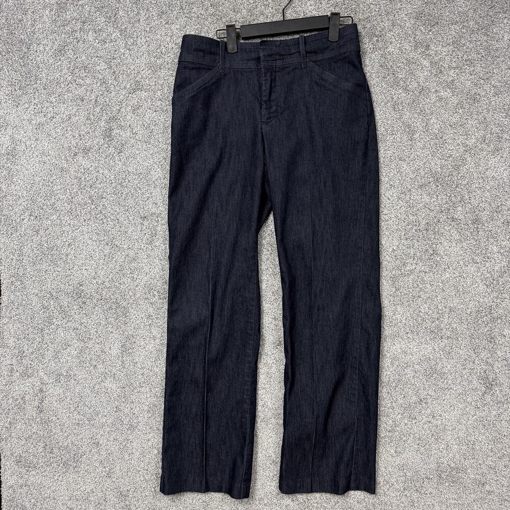 Lee Natural Straight Leg Jeans Womens Size 6 30x30 Blue Stretch Denim Dark Wash
